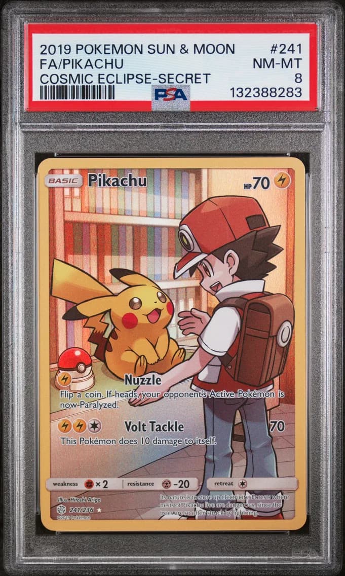 Pikachu, Sun & Moon Cosmic Eclipse, PSA 8