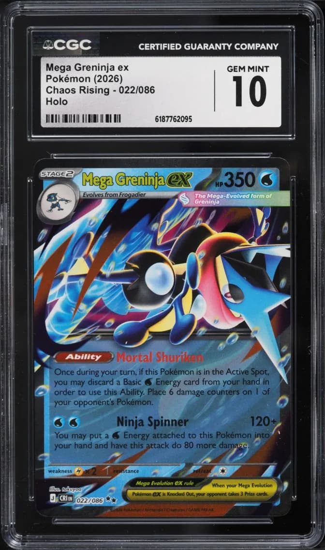 Mega Greninja ex, Chaos Rising, CGC 10