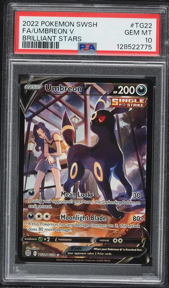 Umbreon V, Sword & Shield Brilliant Stars, PSA 10