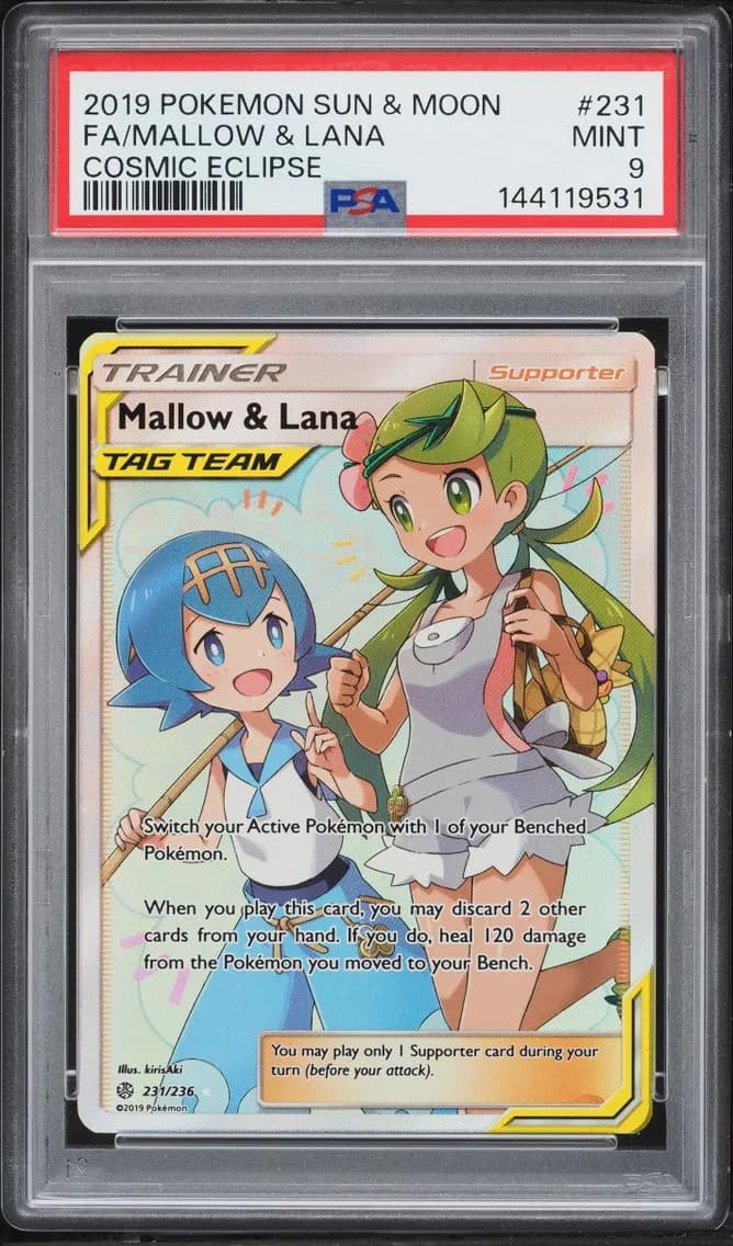 Mallow & Lana, Sun & Moon Cosmic Eclipse, PSA 9