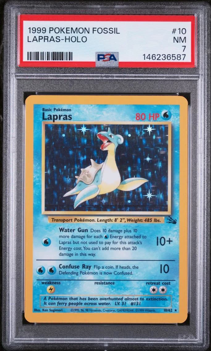 Lapras-Holo, Fossil, PSA 7