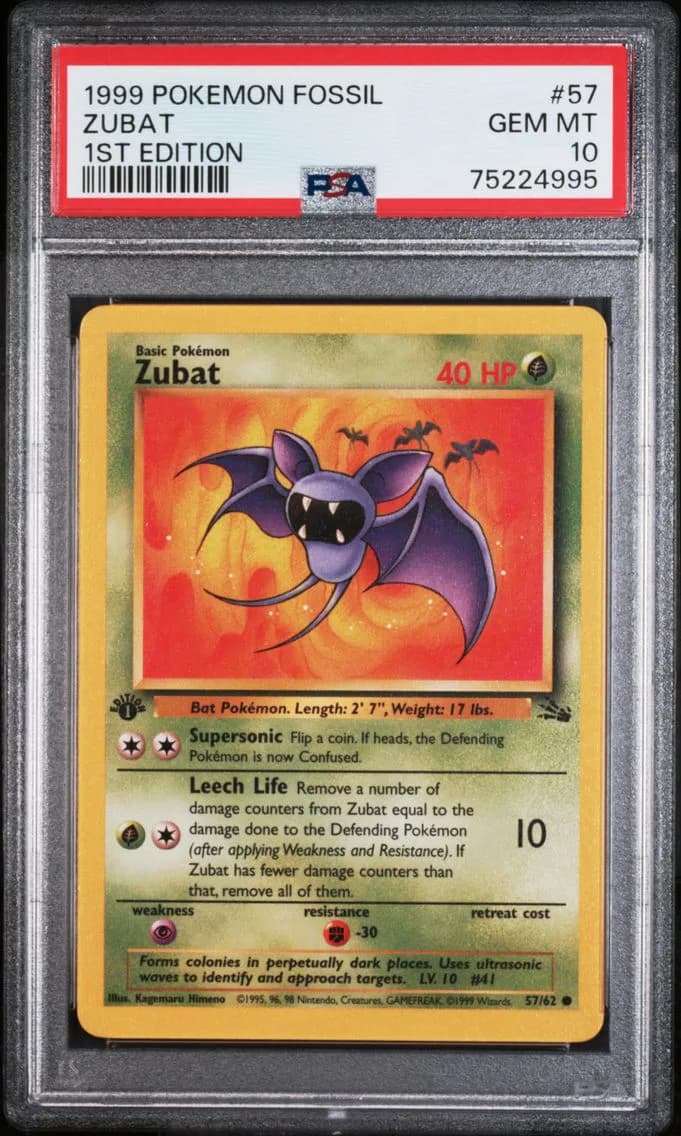 Zubat, Fossil, PSA 10