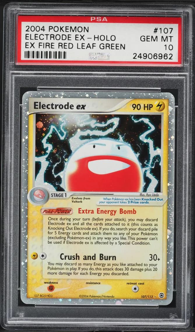 Electrode EX-Holo, EX Fire Red & Leaf Green, PSA 10