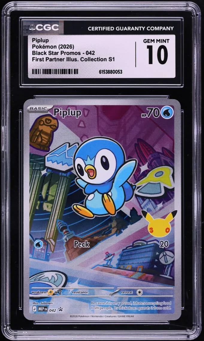 Piplup, Black Star Promos - Mega Evolution MEP EN, CGC 10