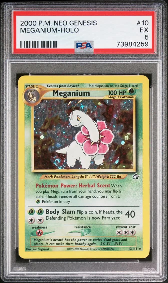 Meganium-Holo, Neo Genesis, PSA 5