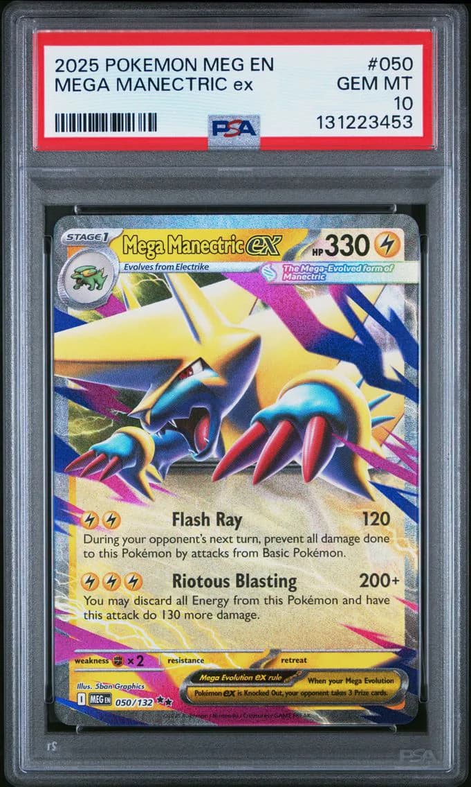 Mega Manectric EX, Mega Evolution, PSA 10
