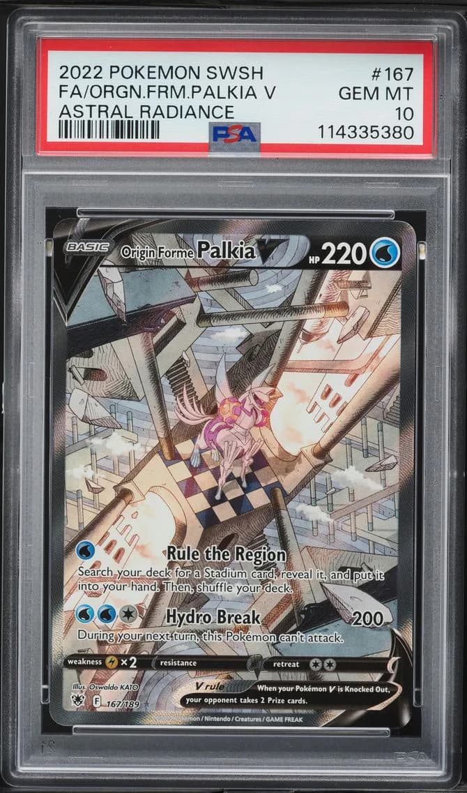 Origin Forme Palkia V, Sword & Shield Astral Radiance, PSA 10