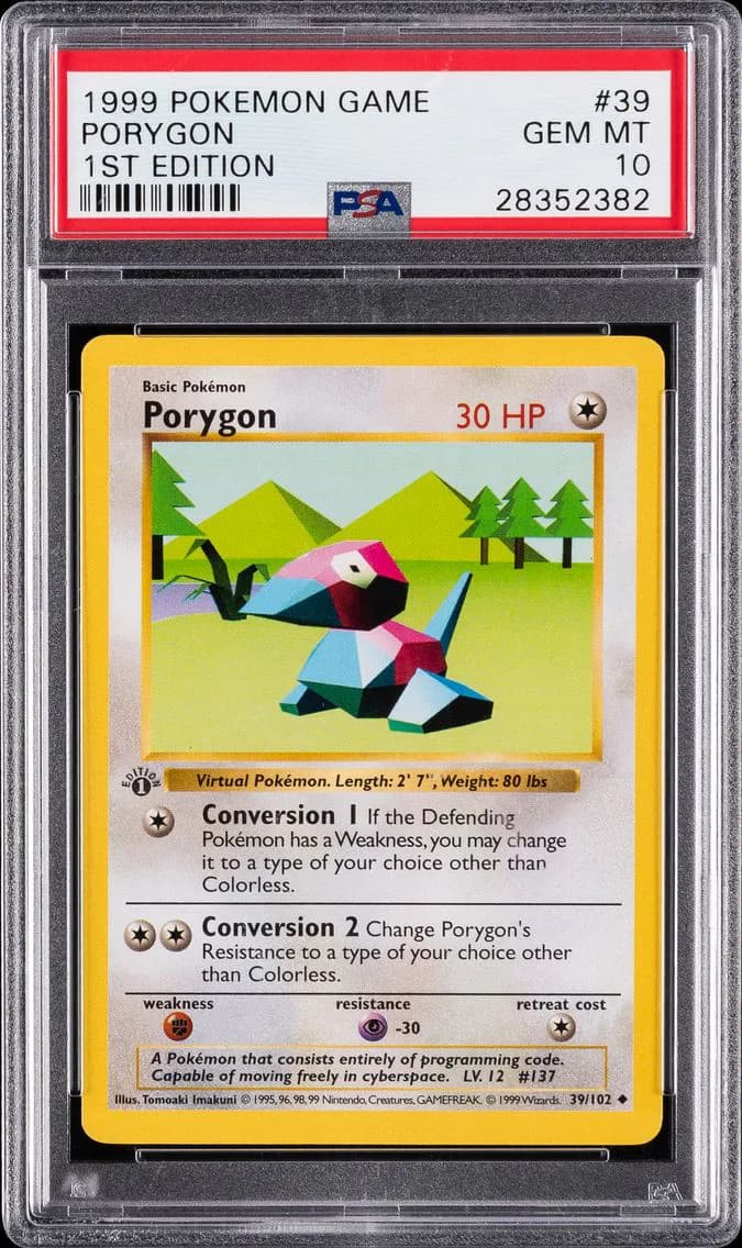 Porygon 1st Edition, Game, PSA 10
