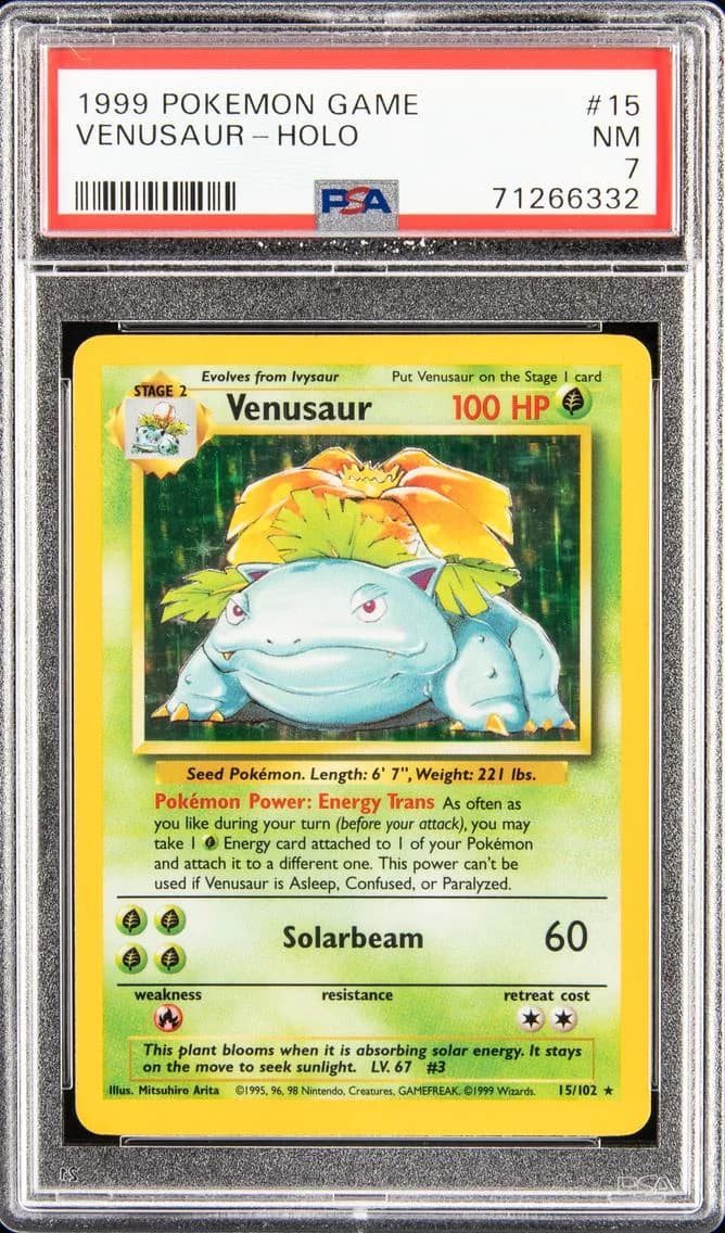 Venusaur-Holo, Game, PSA 7
