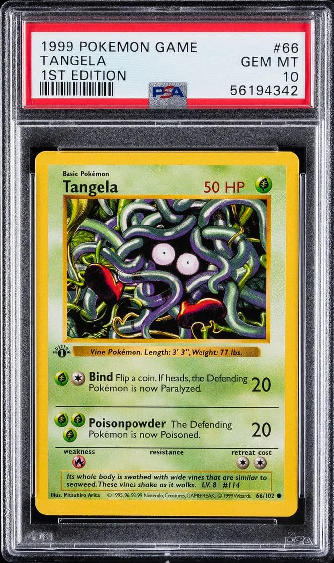 Tangela 1st Edition, Game, PSA 10