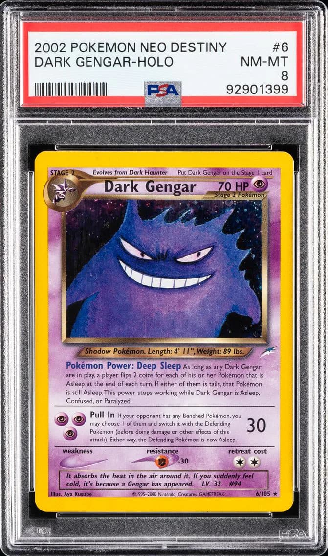 Dark Gengar-Holo, Neo Destiny, PSA 8