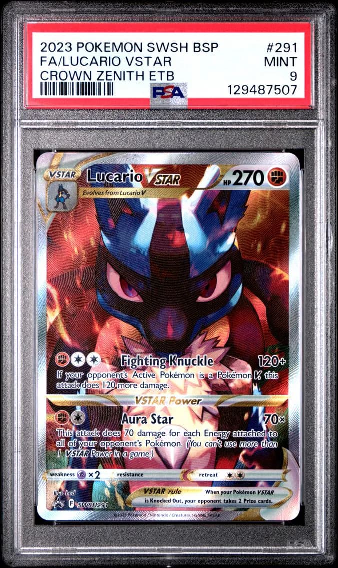 Lucario VSTAR, Swsh Black Star Promo, PSA 9