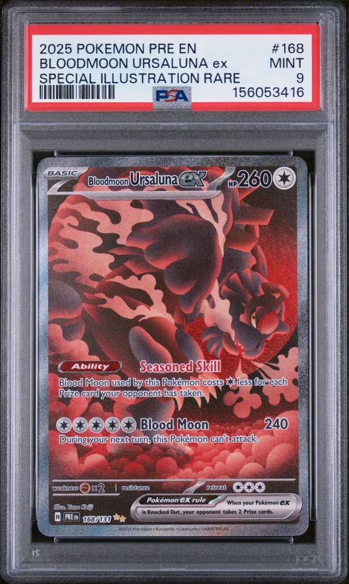 Bloodmoon Ursaluna EX, Prismatic Evolutions, PSA 9