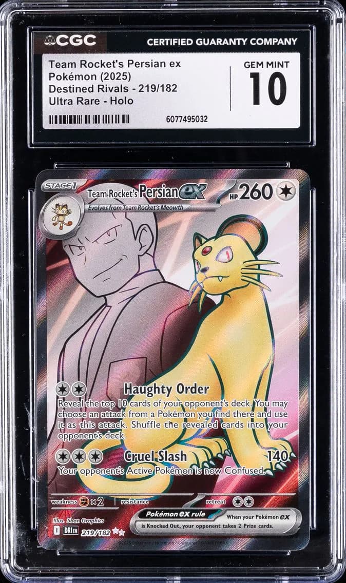 Team Rocket's Persian EX, Destined Rivals, CGC 10