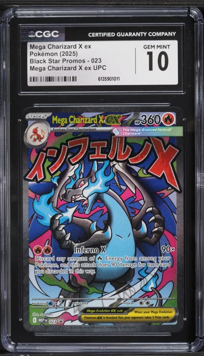 Mega Charizard X ex, Black Star Promos - Mega Evolution MEP EN, CGC 10