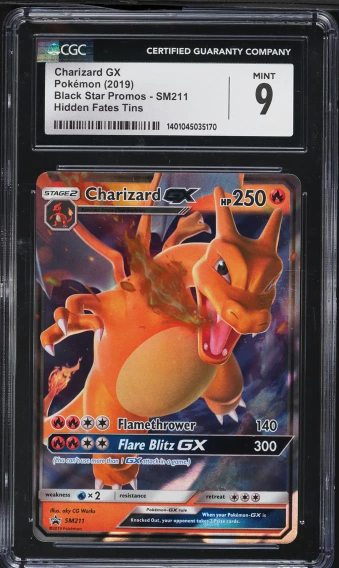 Charizard GX, Black Star Promos - Sun & Moon, CGC 9