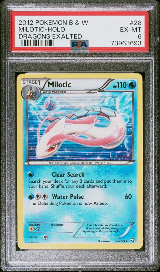 Milotic-Holo, Black & White Dragons Exalted, PSA 6