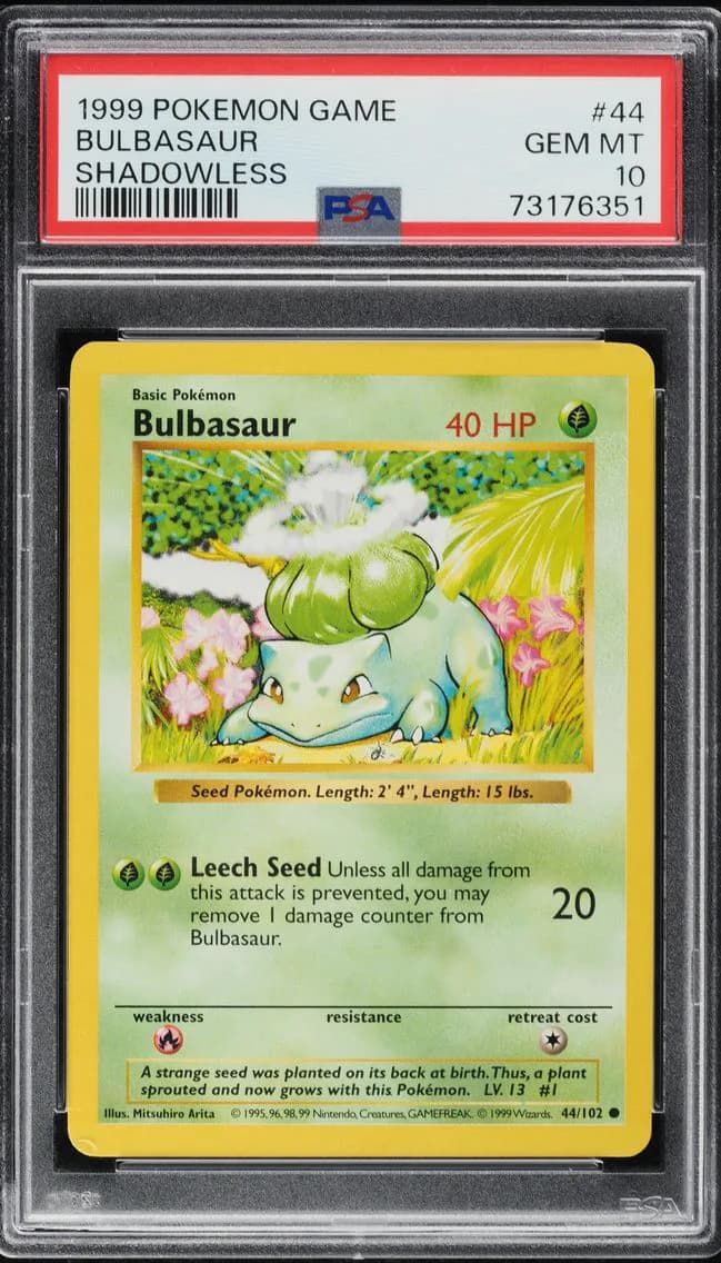 Bulbasaur, Game, PSA 10