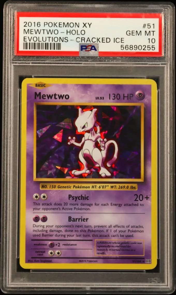 Mewtwo-Holo, XY Evolutions, PSA 10