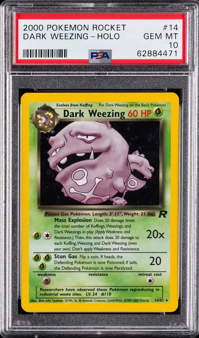 Dark Weezing-Holo, Rocket, PSA 10