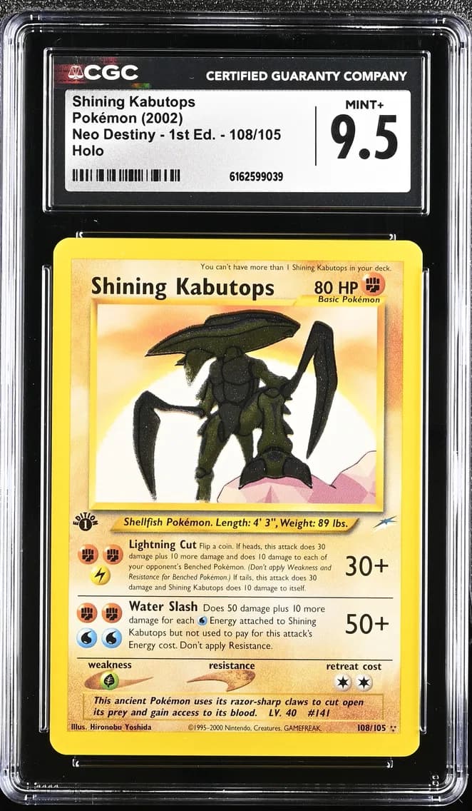 Shining Kabutops, Neo Destiny - 1st Edition, CGC 9.5