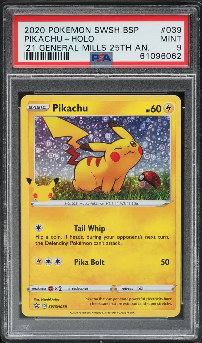 Pikachu-Holo, Swsh Black Star Promo, PSA 9