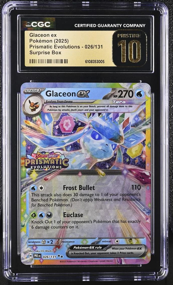 Glaceon ex, Prismatic Evolutions, CGC 10