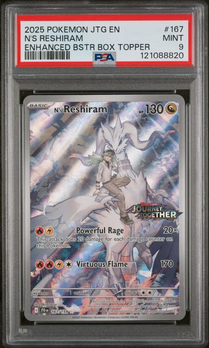N's Reshiram, Journey Together, PSA 9