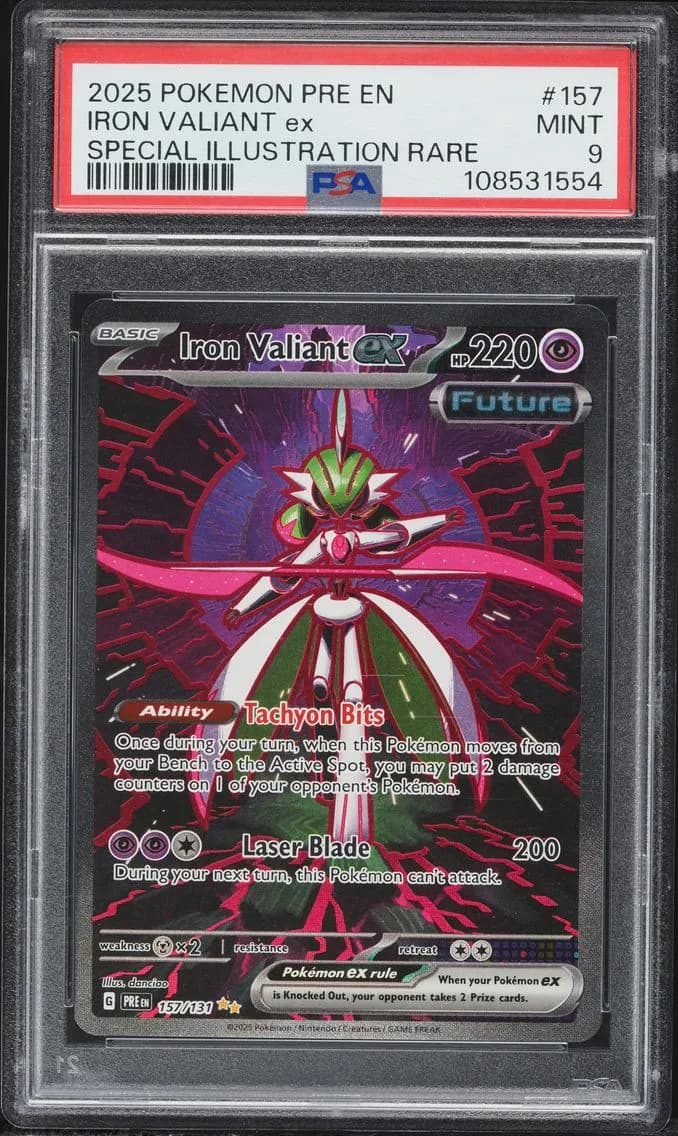 Iron Valiant EX, Prismatic Evolutions, PSA 9