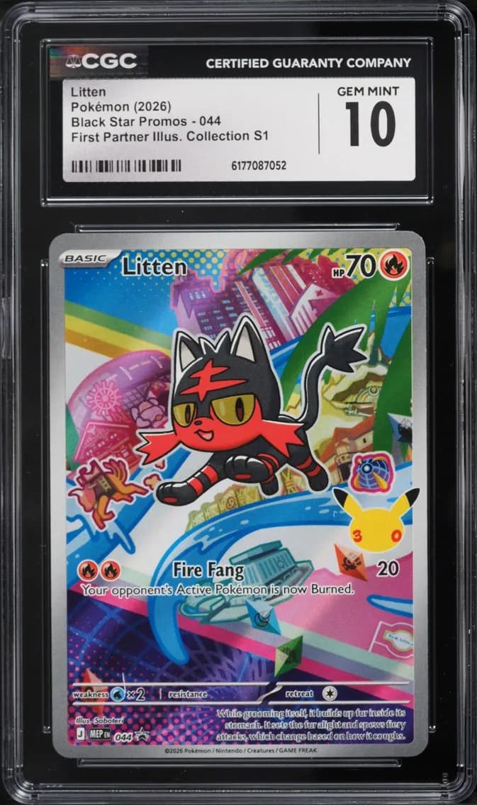 Litten, Black Star Promos - Mega Evolution MEP EN, CGC 10