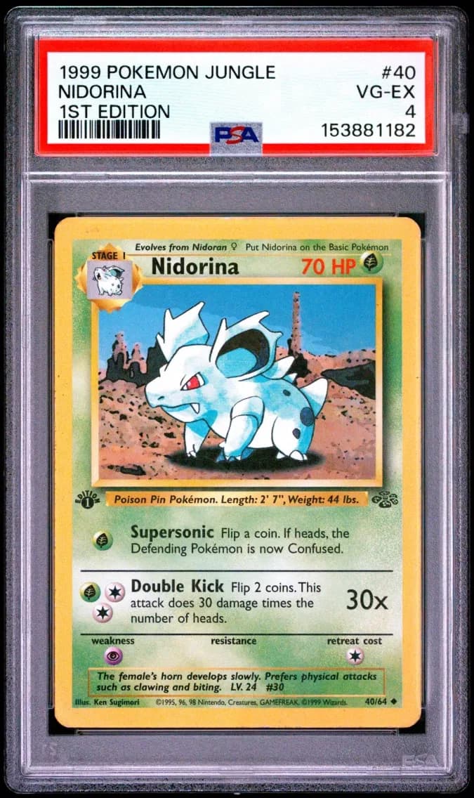 Nidorina 1st Edition, Jungle, PSA 4