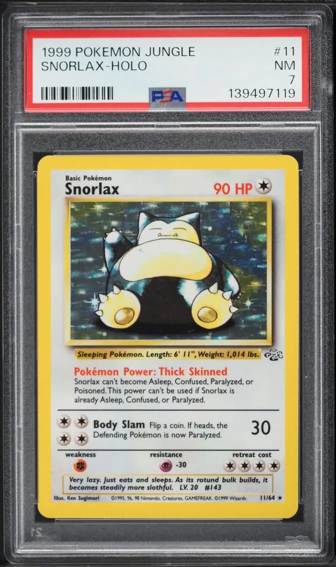 Snorlax-Holo, Jungle, PSA 7