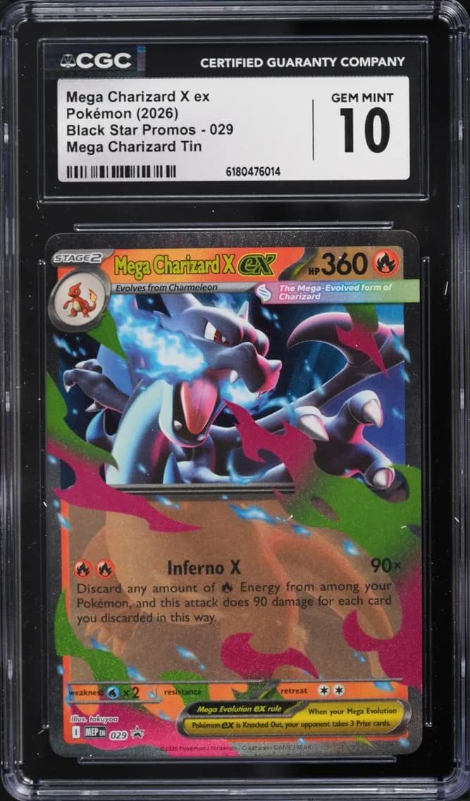X ex, Black Star Promos - Mega Evolution MEP EN, CGC 10