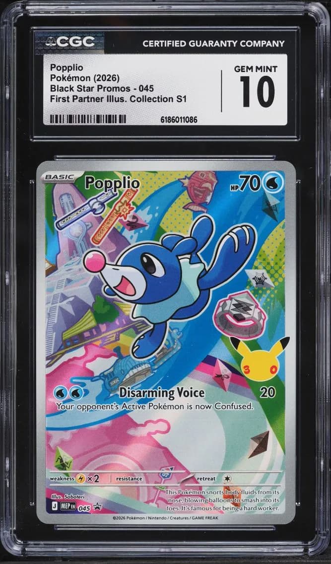 Popplio, Black Star Promos - Mega Evolution MEP EN, CGC 10