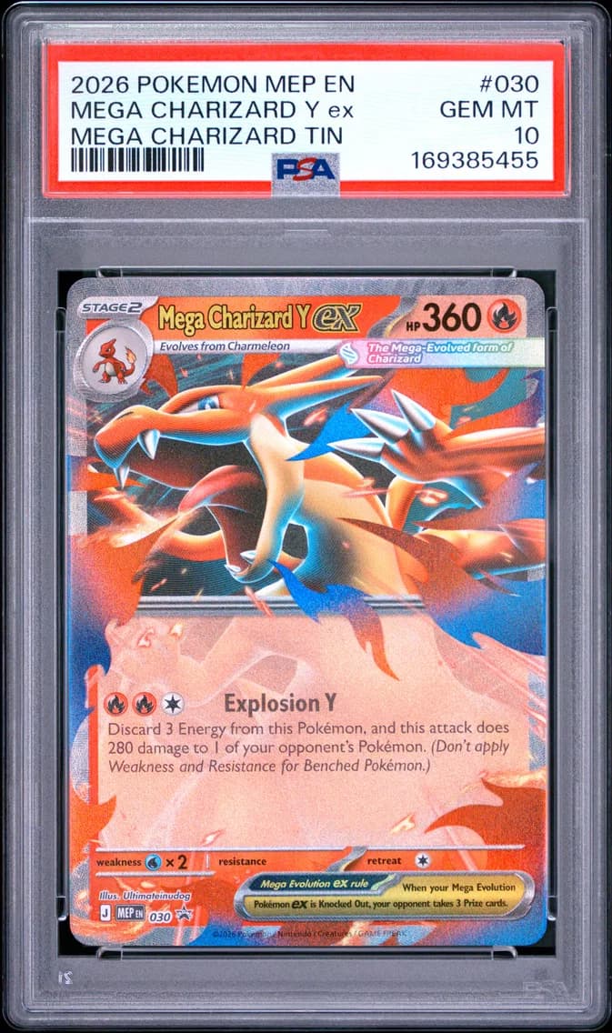 Mega Charizard Y EX, Me Black Star Promo, PSA 10