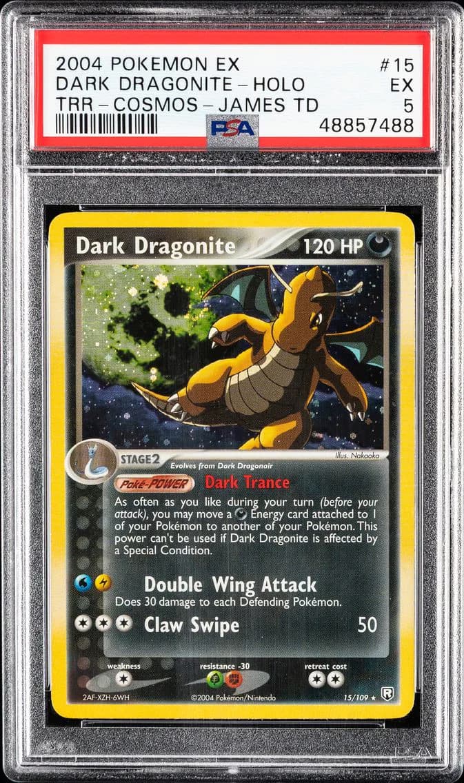 Dark Dragonite-Holo, EX Team Rocket Returns, PSA 5