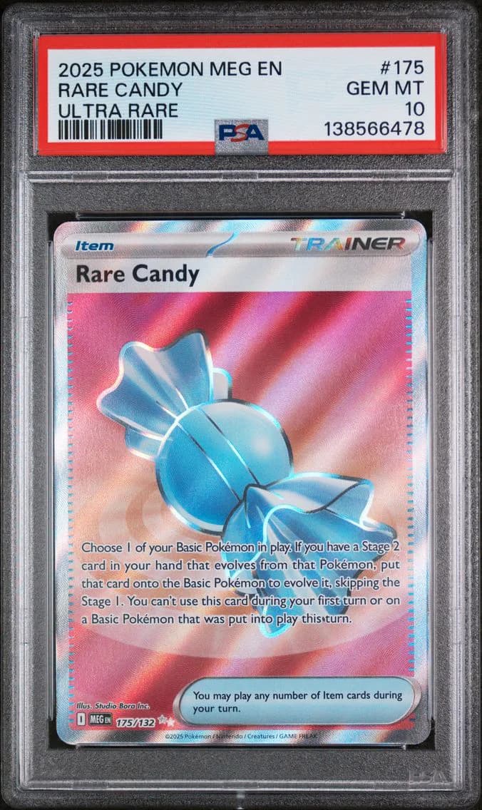 Rare Candy, Mega Evolution, PSA 10