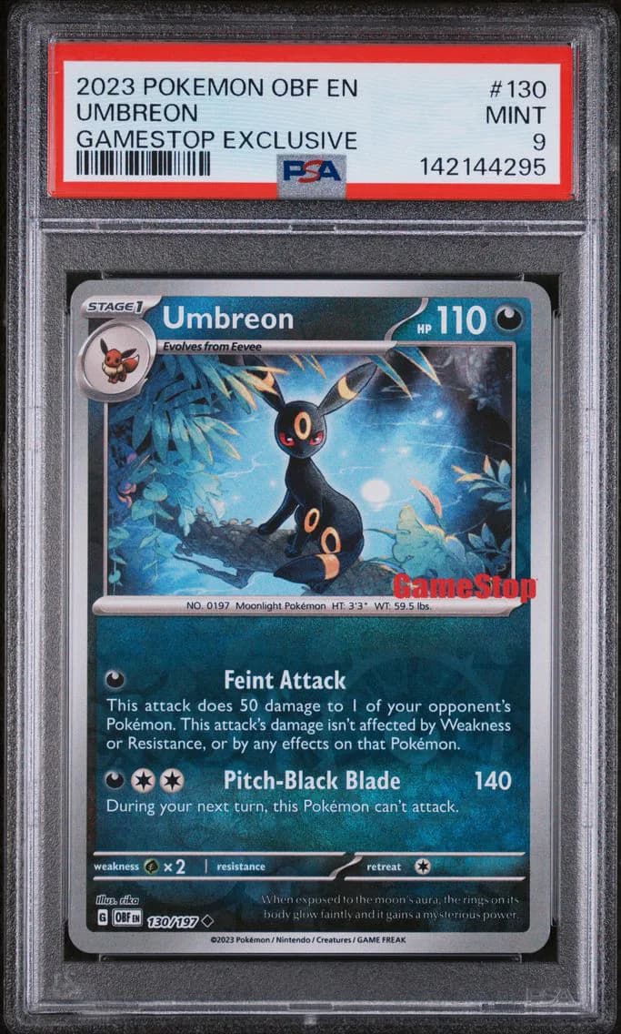 Umbreon, Obsidian Flames, PSA 9