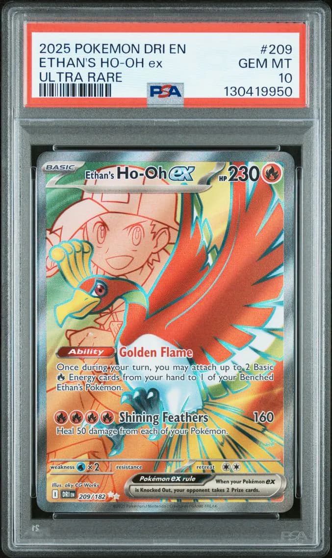 Ethan's HO-Oh EX, Destined Rivals, PSA 10
