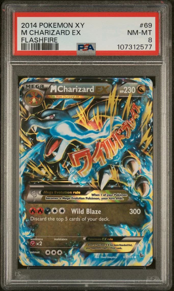 M Charizard EX, XY Flashfire, PSA 8