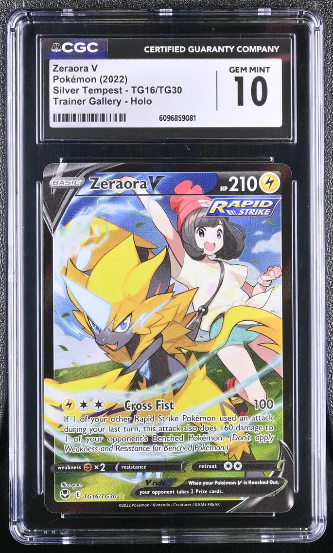 Zeraora V, Silver Tempest, CGC 10