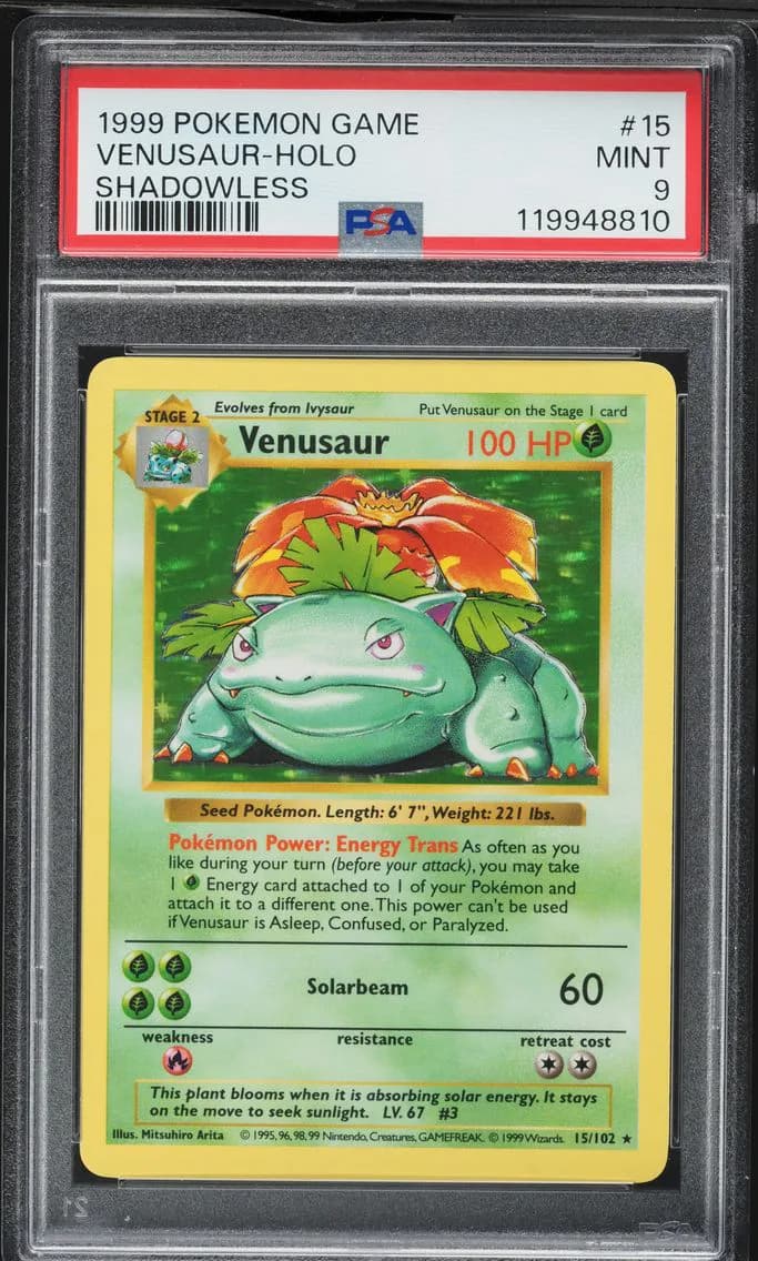 Venusaur-Holo, Game, PSA 9