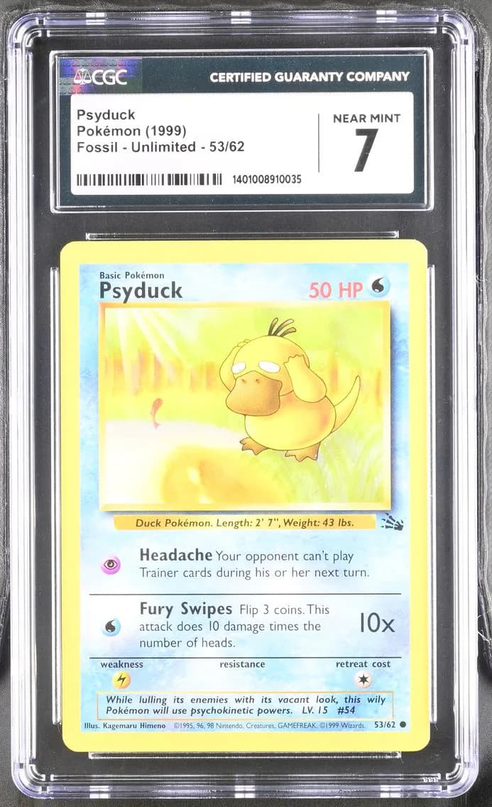 Psyduck, Fossil - Unlimited, CGC 7