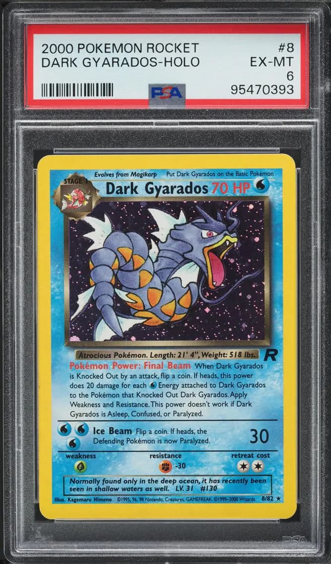 Holo Dark Gyarados, Rocket, PSA 6