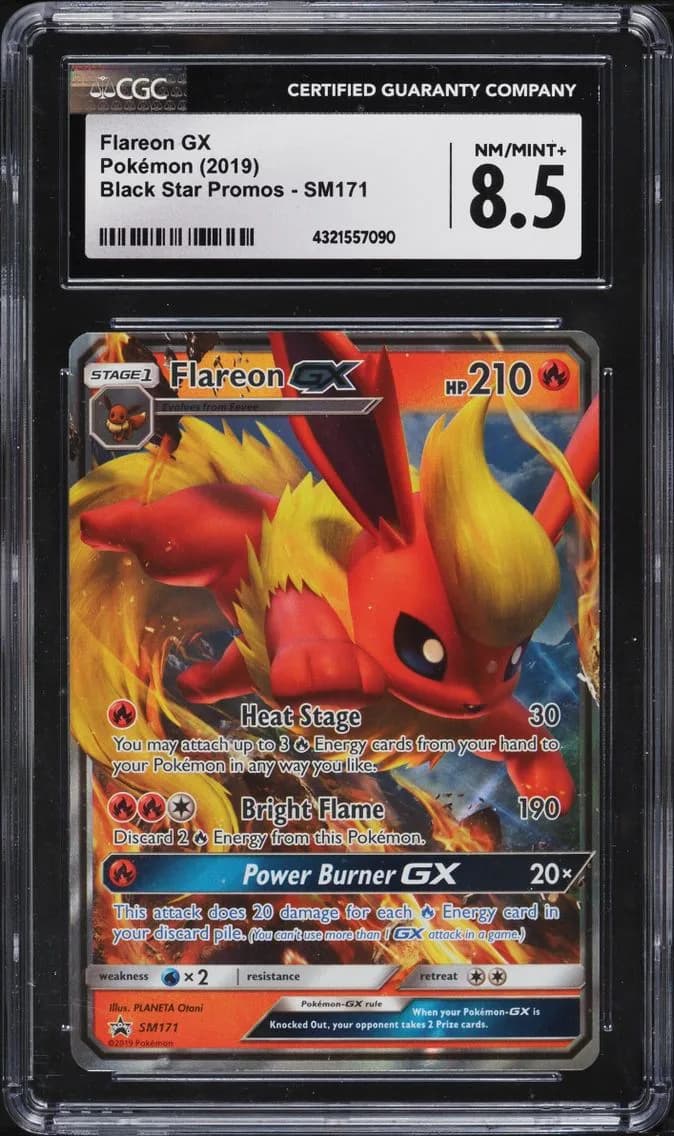 Flareon GX, Black Star Promos - Sun & Moon, CGC 8.5