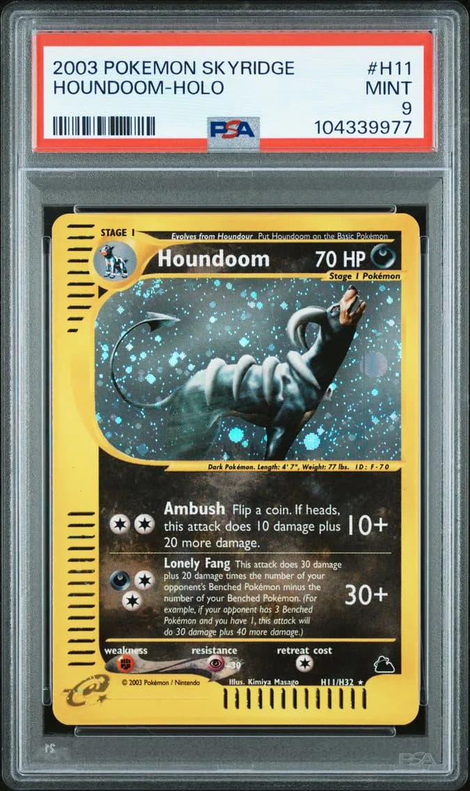 Houndoom-Holo, Skyridge, PSA 9