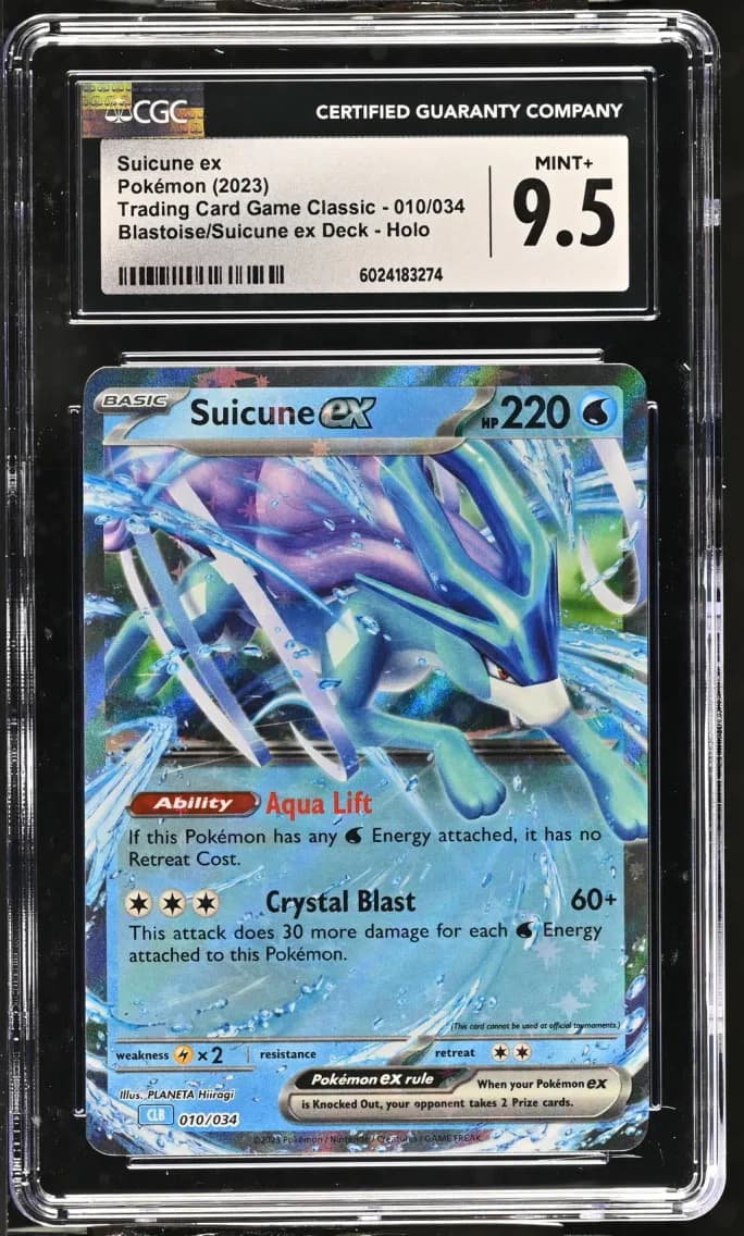Suicune ex, Trading Card Game Classic - CLV, CLC, CLB, CGC 9.5