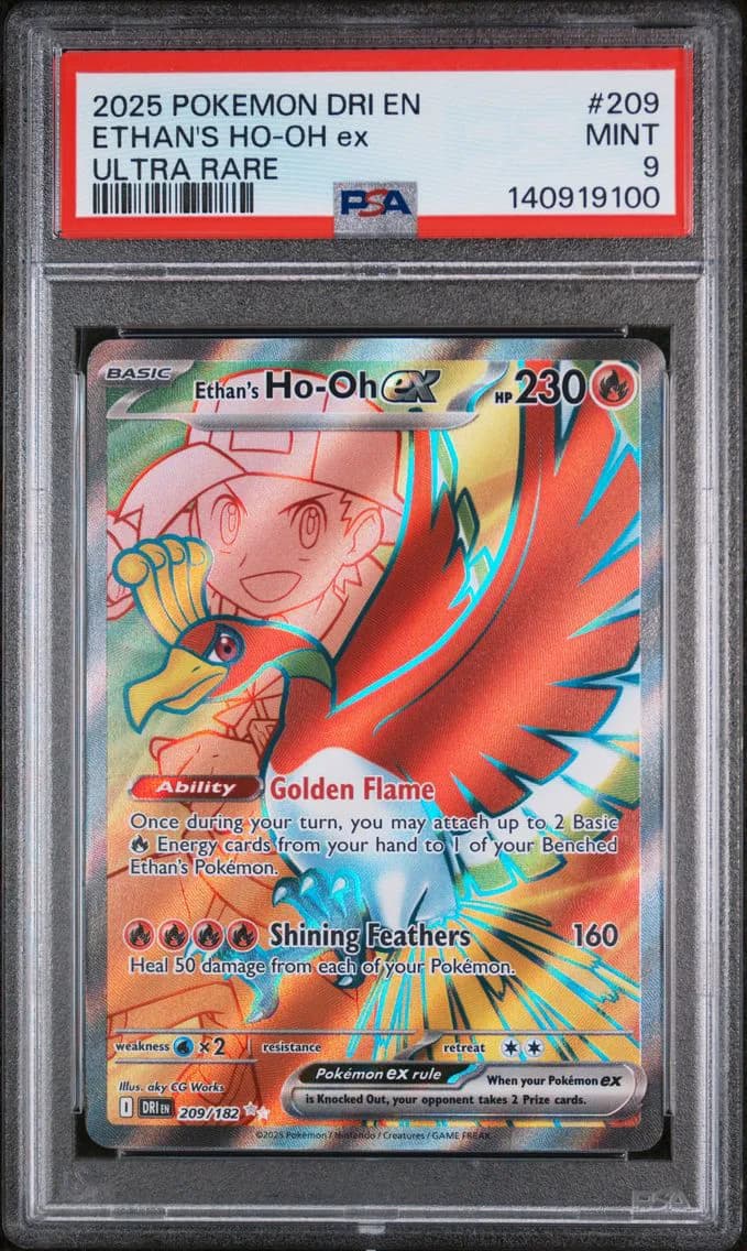 Ethan's HO-Oh EX, Destined Rivals, PSA 9
