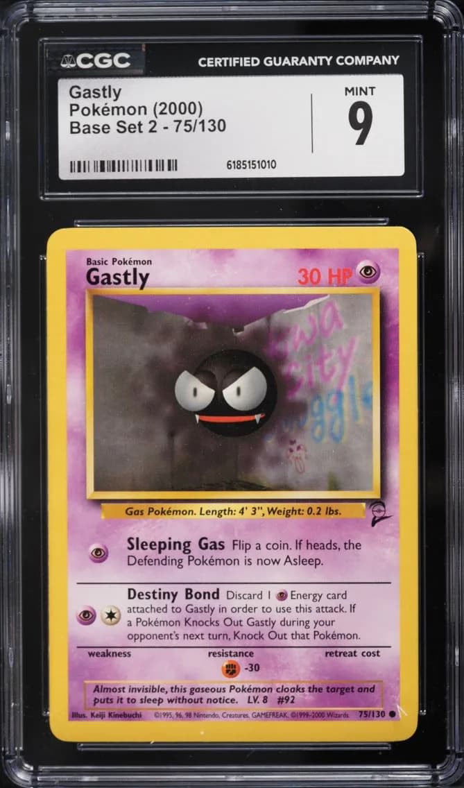 Gastly, Base Set 2, CGC 9