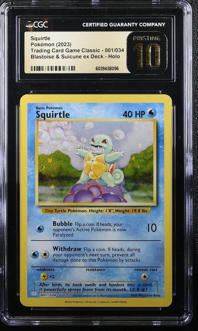 Squirtle, Trading Card Game Classic - CLV, CLC, CLB, CGC 10